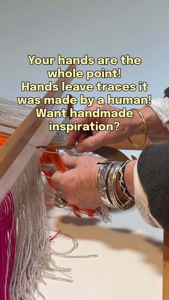 Your hands are the whole point! Machine-made is human-less; soul-less. Handmade carries traces of ourselves, which in turn enrich the lives of others. 

Do you try to create work that is ‘perfect’; like a machine? 

I weave stories from my global adventures into my handwoven blankets; and yes - an exceptionally high level of artisan expertise; but you can see and feel that they are woven by my own hands. 

Want creative inspiration? Share with your creative bestie and come follow along.