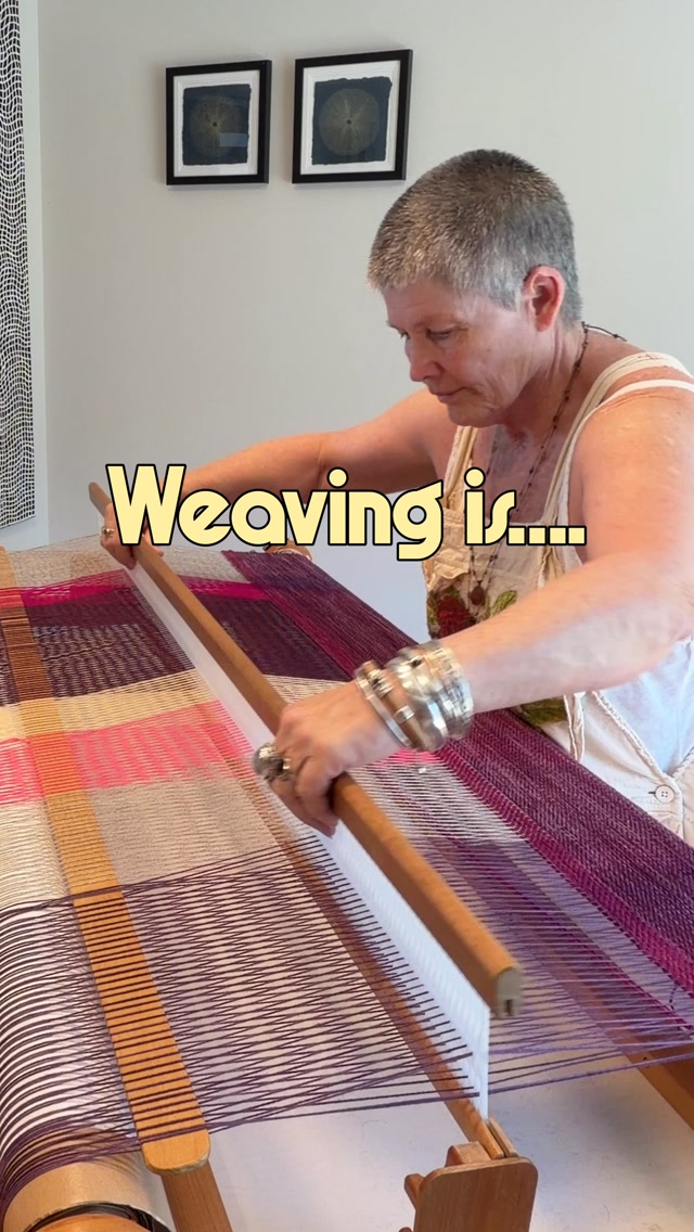 Yes.. slooooow! I’m weaving with my rigid heddle loom, where I stand and walk rather than sitting to weave.
My blankets are based on my experiences, many of my series are based on travelling the world in our 100 year old vintage car. What do you base your weaving pieces on?
Found my weaving interesting, let your weaving bestie know. I share tips and ideas which may help your weaving, so come follow along.