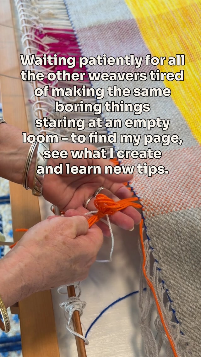 Not sooooo excited about warping your next project? Missing something? Inspiration? Technique? 

I’m an artist and here I share tips and techniques on ways to find yourself sneaking off to weave the most beautiful items that you just LOVE!

Let your creative bestie know and come follow along! I may even make you laugh!