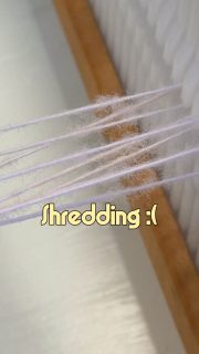 Wished someone had told me this when I started weaving. Shredding of some singles yarns in your warp. 

Save this in your weaving ‘note to self’ folder, and share with your creative bestie. Come follow along for more tips and ideas, and I may even make you laugh along the way!