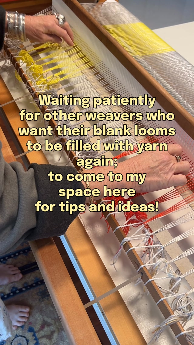 Is your loom sitting there empty? Welcome to my space here where I share tips and ideas so you can enjoy your weaving again, and along the way, perhaps I may make you laugh. Bring a creative bestie and let’s create together!