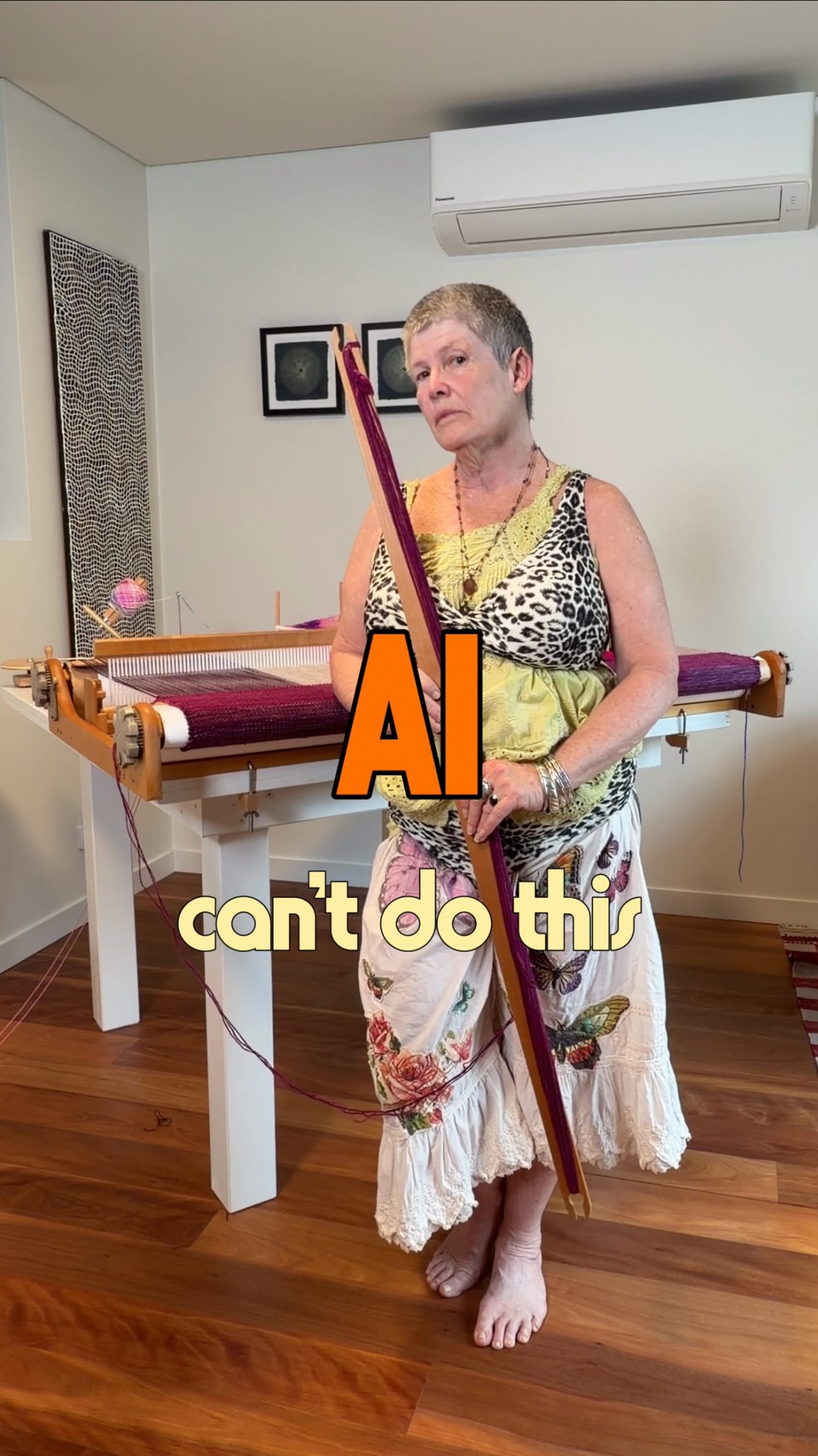 Tired of AI slop? Come follow along here if you want REAL!! They say wearing bikinis gets more followers, and AI can’t do that! I can though! 

I’m totally real; and at times slightly unhinged. Committed, sometimes ridiculous. If you want weaving tips and to get some weaving mojo, here is your space! I may even make you laugh.