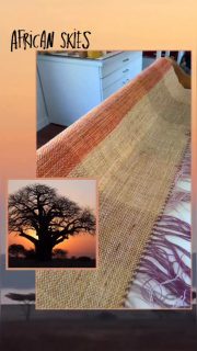 African skies; memories woven into my handmade blankets.
This beautiful blanket is one of a series; inspired by our journeys in #Tanzania last year. 
This adventure with our family was particularly important for me, because I wasn’t sure how I was going to manage with my balance issues since my brain malfunctioned in 2023. Our boys reassured me they would help if I needed help walking; or assistance getting up if I face-planted; so with my family’s support and encouragement, I decided to just go for it and I was journeying again!!!! @idoamazingthings 
Weaving these blankets is an expression of how grateful I am for my family and how amazing they were helping me; and how with their support, and through taking a leap of faith and being resilient, I DID actually manage and have the most wonderful experiences. The landscape was breathtaking. Seeing the animals in their habitats was humbling. 
This trip to Africa was significant for me. Love to know in the comments below, what journeys you’ve had that when you look upon them in hindsight, were also significant to you.
DM if you are interested in purchasing any of my handwoven blankets. 
No plastics used in my blankets. 
Yarns used;
@lichenandlace Rustic Heather Sport from @tribeyarnslife 
@treliz_colorispower  Zeus 100% Merino
@labienaimee - Twist Nouveau 100% merino
@qingfibre HighTwist BFL from @stephen.and.penelope 
@spincycleyarns Metamorphic
@theurbanpurl Lux Hi Twist Sock from @stephenandpenelope
@oystersandpurls  50%BFL/50% Gotland
@skeinqueen  4 Ply Fingering
@tintica.yarns 100% Spanish Merino Sport
@litlg 100% merino singles from @skeinsisters 
@hedgehogfibres from @skeinsisters 
#handweaving #handcrafted #uniquegiftideas  #handwovenblanket #heirloomquality  #keepsake  #timelessgifts #travelafrica #safari #artisanmade