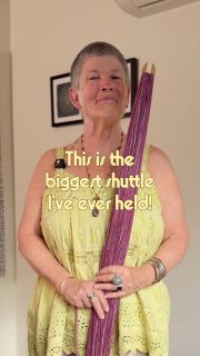 Thinking of weaving? A rigid heddle loom is a great start. I use a really big one with a very big shuttle. It’s a 48”  @ashford_wheels_looms Rigid heddle loom. 

I like to walk rather than sit to weave so this is the perfect size for me, so I can weave my blankets. 

Come follow along to see what I weave using this very big shuttle. I may even make you laugh along the way.