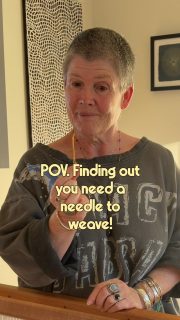 Theres a saying about looking for a needle… but this time in the loom box! {tip} I suspect it won’t be found there! Hehe
A needle however is a very necessary accompaniment to a loom.
Who would have thought there was so much sewing in weaving? Hemstitching is a thing!! AND absolutely imperative!
Now you know! Let others know as well!